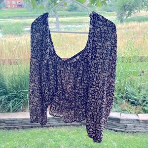 Off-Shoulder Floral Blouse